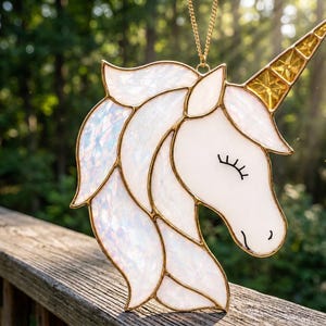 Stain Glass Unicorn - Etsy