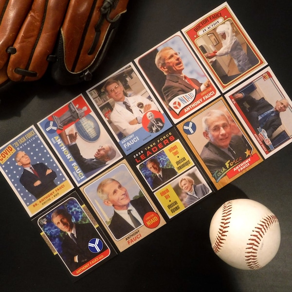 Dr. Anthony Fauci Trading Card Set, Vintage Baseball Inspired Collectible Cards