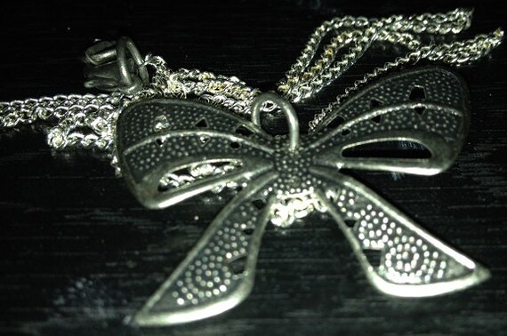 etsy bow necklace