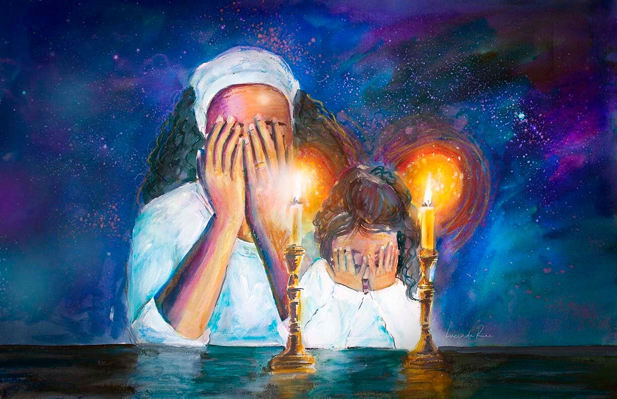 Shabbat Shalom Shabbat Candle Lighting Wall Art Etsy