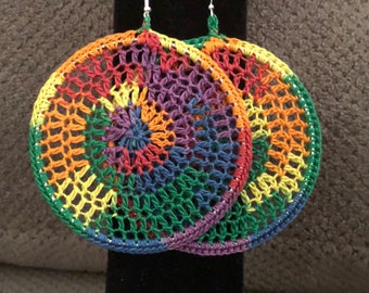 Tie Dye Crochet Earrings