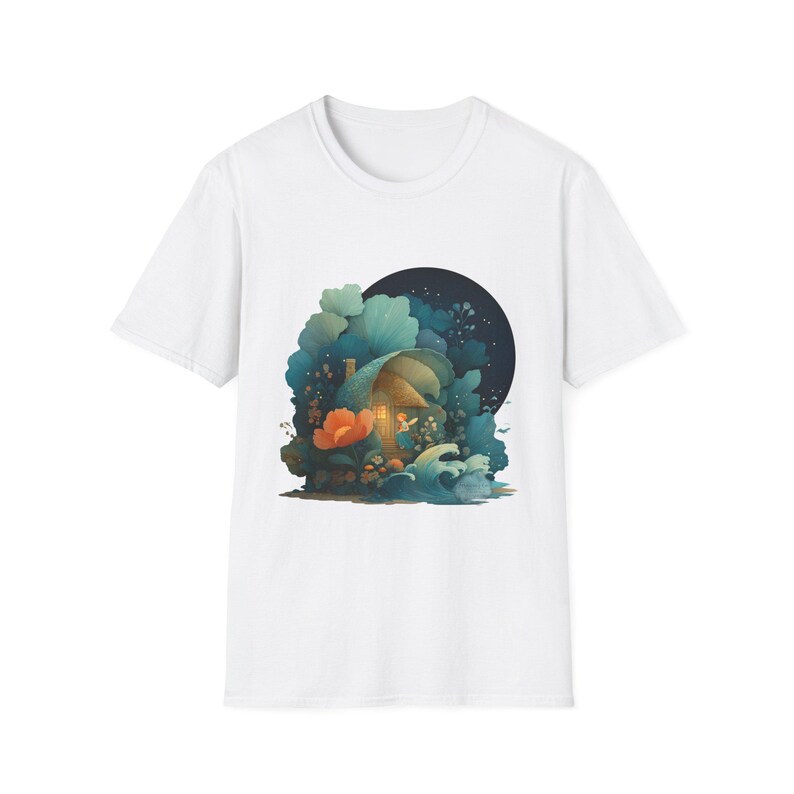 T-shirt fée coquillage cottage, t-shirt Beach Cottagecore, cadeau côtier magique image 2