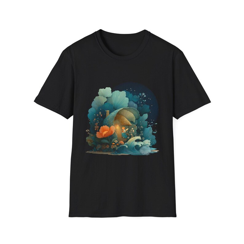 T-shirt fée coquillage cottage, t-shirt Beach Cottagecore, cadeau côtier magique image 3