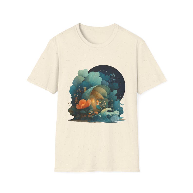 T-shirt fée coquillage cottage, t-shirt Beach Cottagecore, cadeau côtier magique image 1