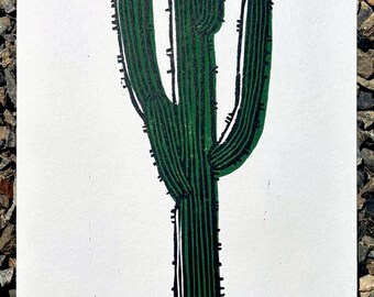 Cactus saguaro - Impresión en relieve