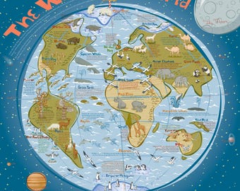The Whole Wide World Map - Illustrated Animals