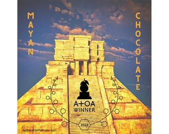 Mayan Chocolate, an Exotic, Spicy, Green, Chocolate Perfume inspired by the Jungles of Mesoamerica where the Cacao Tree grows.