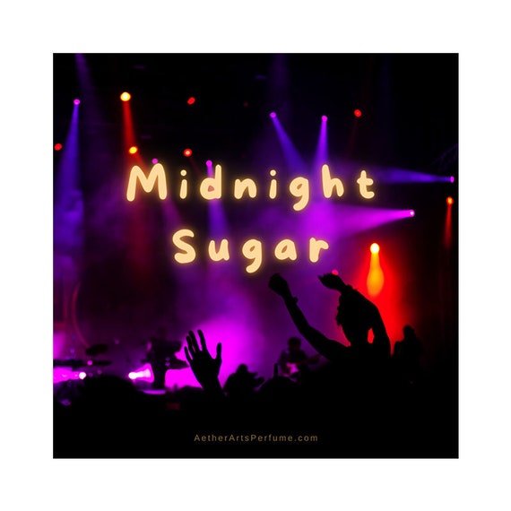 Midnight Sugar, find your sweet spot! A gender-neutral, dark-sugar gourmand perfume featuring: Coffee, Vetiver, Tobacco, Oud, and Sandalwood