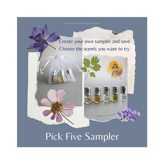 Pick Five!  2ml Roller Bottle Sample Pack.  Perfume to Go!  Mini Roller Bottles, Great for Gifts, Travel, and Trying out New Scents!