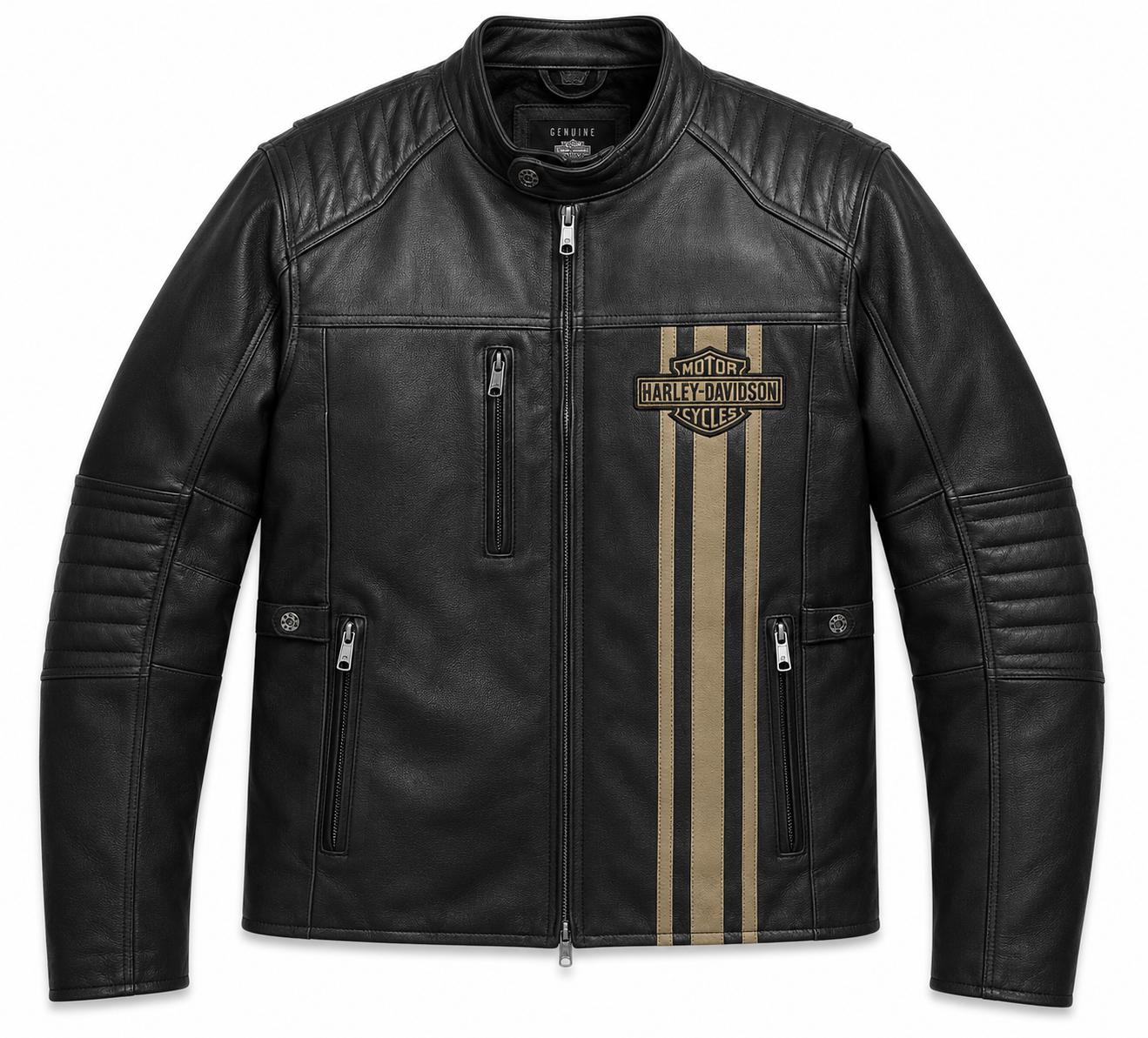 Mens Harley Davidson Triple Vent Leather Jacket - Etsy