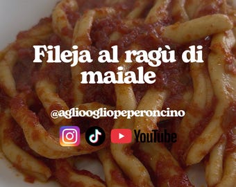 Fileja al ragù di maiale