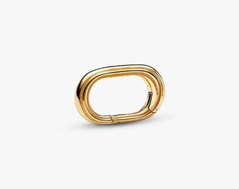 Pandora Me Rectangular Gold Link Openable Paperclip Chain ALE S925 Sterling Silver