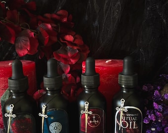 Dark Goddess Ritual Oil Set | Lilith, Hekate, Persephone & The Morrigan Oils