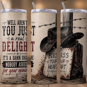 Western Cowgirl PNG | Funny Southern Quote Tumbler Wrap (Digital Download)