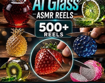 500+ AI-snijhaspels | Virale bevredigende ASMR-content (digitale download)