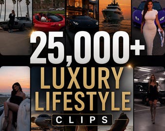 Bundel met 25.000+ luxe lifestyle-haspels: auto's, dames, herenhuizen, fastion travel, succes (digitale download)