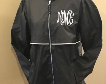 Monogrammed Charles River New Englander Rain Jacket