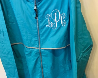 Monogrammed Charles River New Englander Rain Jacket