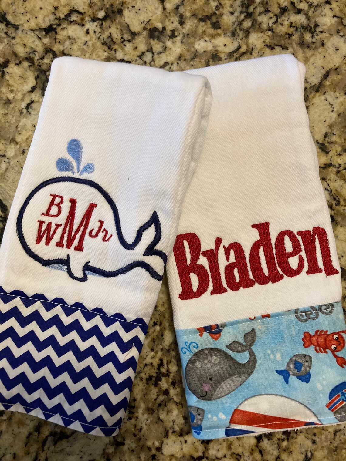 Burp cloths for boysset of 2 monogrammed burp cloth Etsy