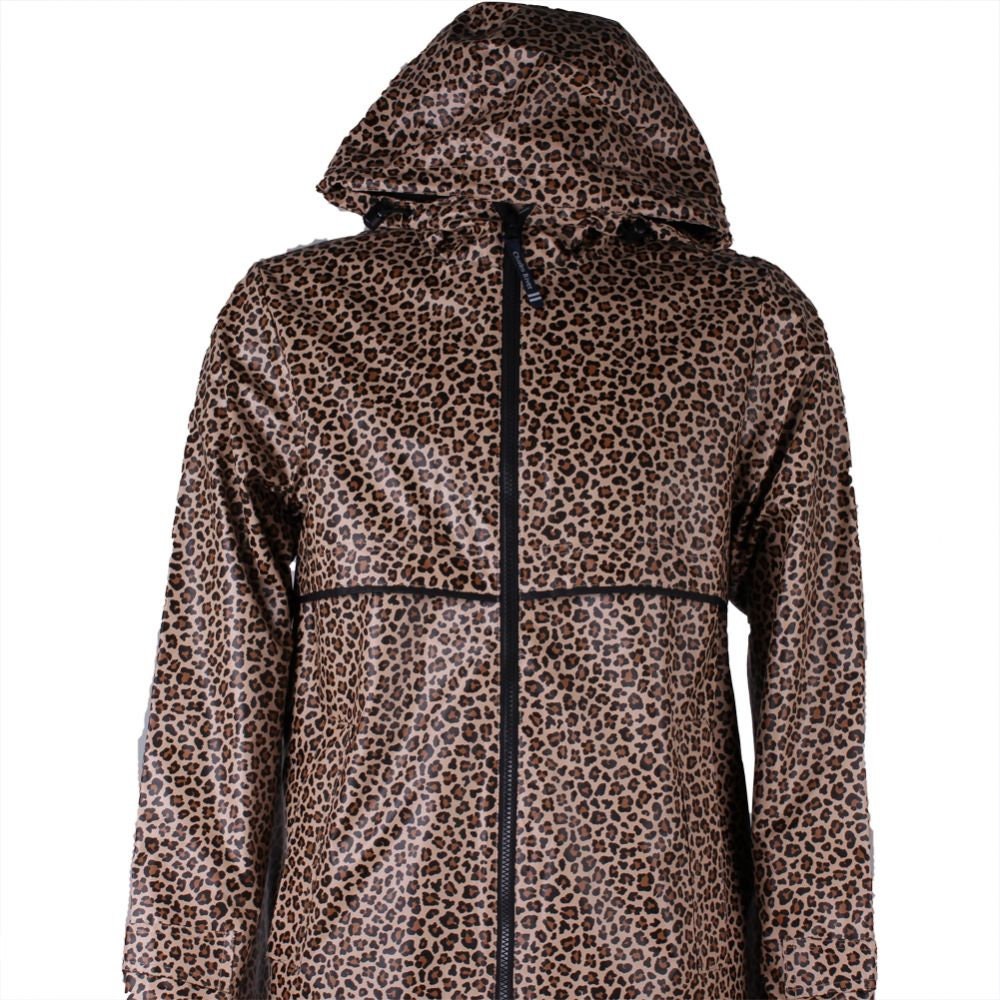 leopard waterproof coat