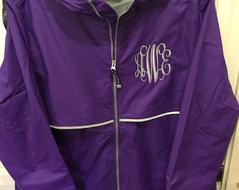 Monogrammed Charles River New Englander Rain Jacket