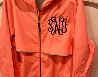 Monogrammed Charles River New Englander Rain Jacket