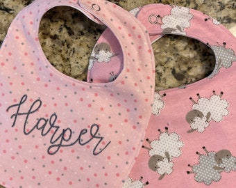 Personalized Monogrammed 2 Custom Bib for Baby