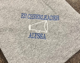Personalized stadium blanket, Sweatshirt blanket, Fleece blanket, Monogrammed blanket, cheer blanket