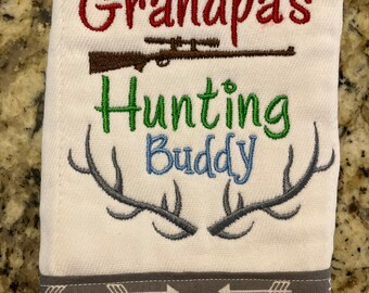 One Personalized Burp Cloth, hunting