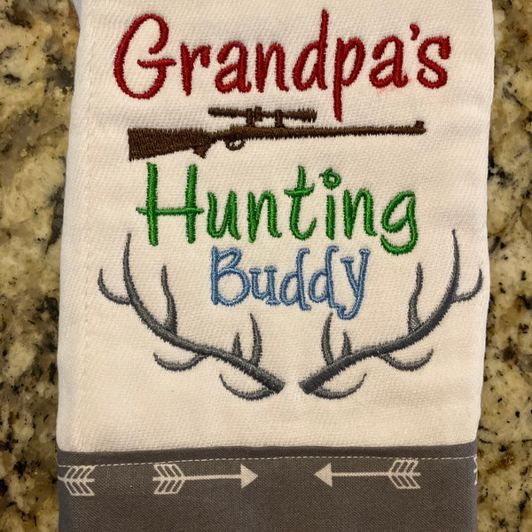 One Personalized Burp Cloth, hunting