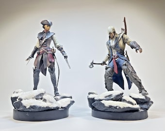 Connor & Aveline Action Figures 8" Assassin's Creed HandPainted Collectible