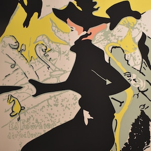 vintage    Henri de Toulouse-Lautrec color poster Divan Japonais