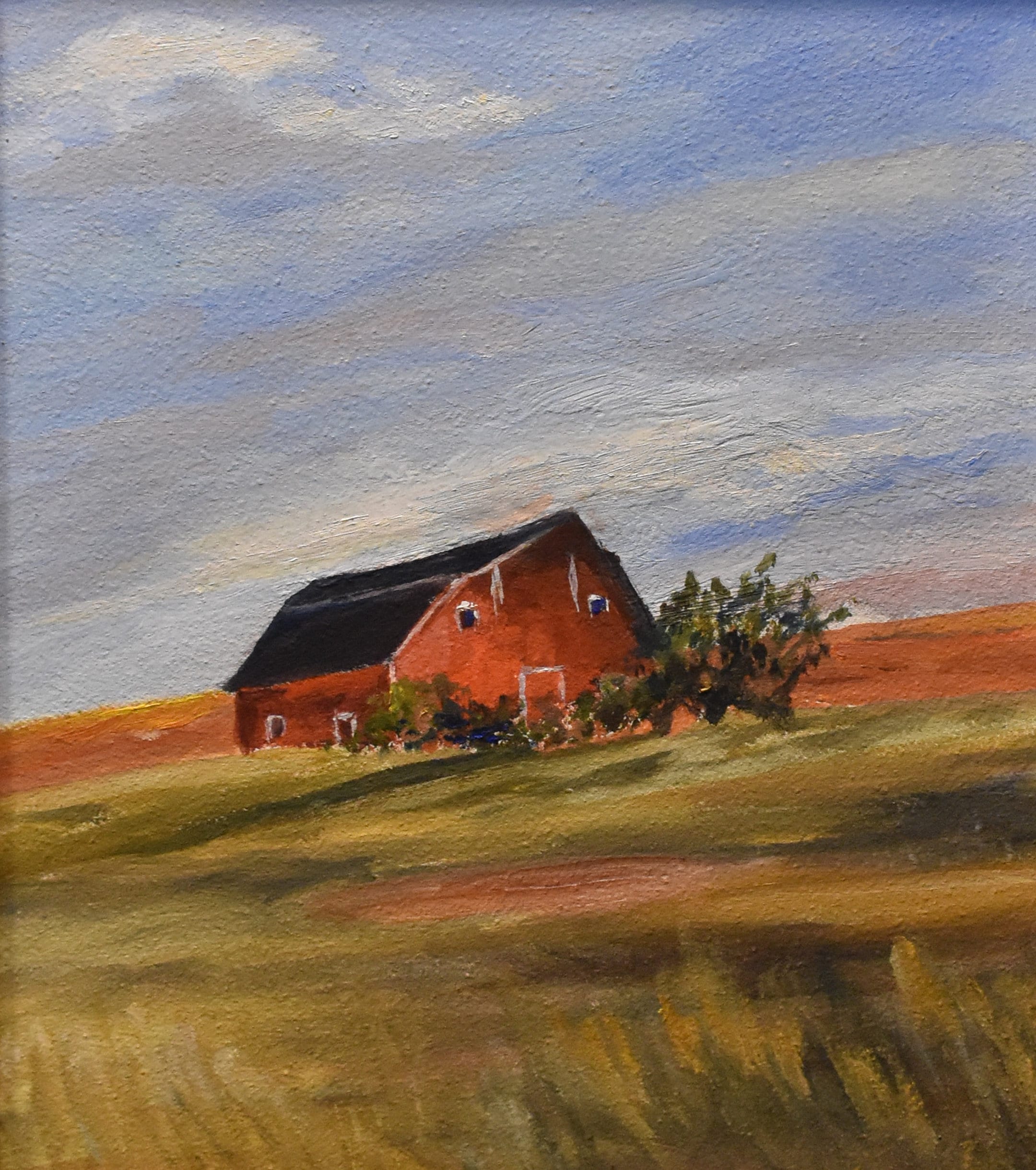 Vintage Gambrel Red Barn Oil Painting of Red Gambrel Barn on Hill - Etsy  Israel, image size:2160x2439