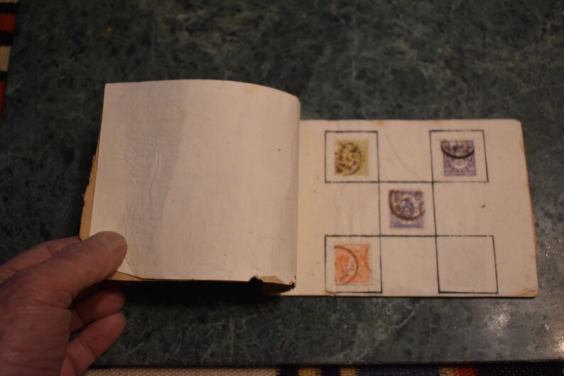 Vintage Japanese Stamp Book Hand Made Paper Book Stamps Writing Etsy