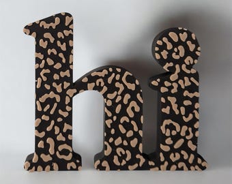 Schriftzug 3D „Hi“ leoprint Heimdeko Mitbringsel