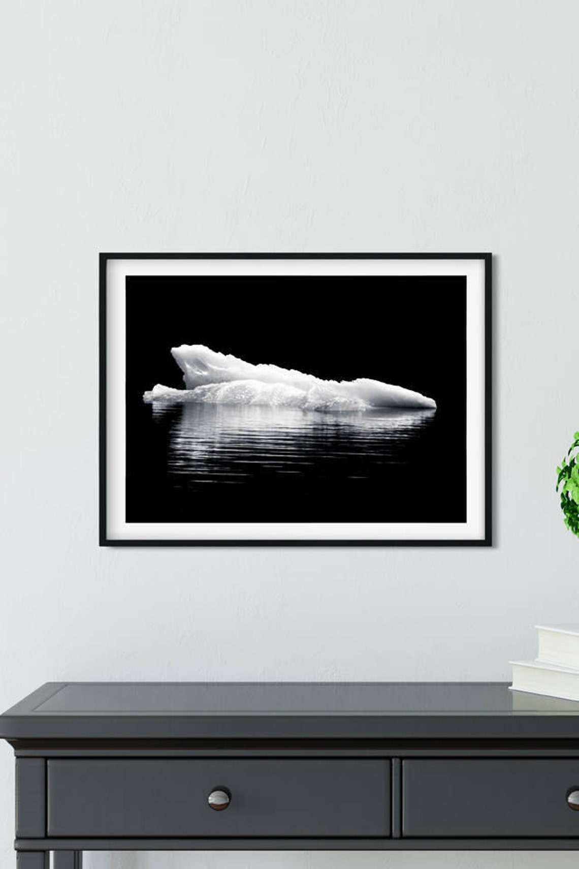 Iceberg Wall Art Monochrome Modern House Home Decor | Etsy