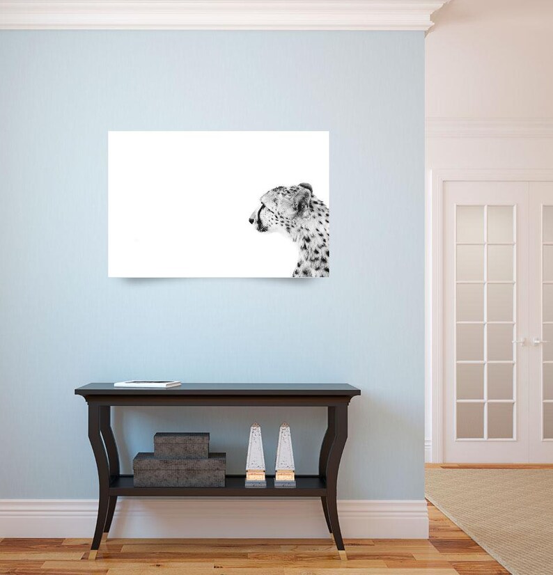 Cheetah Modern Wall Decor Wildlife Fine Art Photography Animal Black