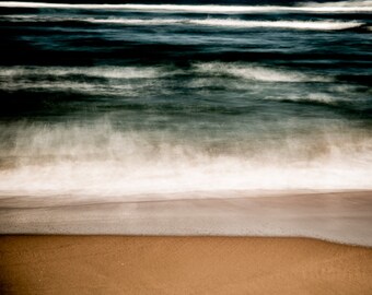 Beach Fine Art Photography - Modern Ocean Waves Wall Art - South African Artwork Sea Surreal Abstract Color Photography