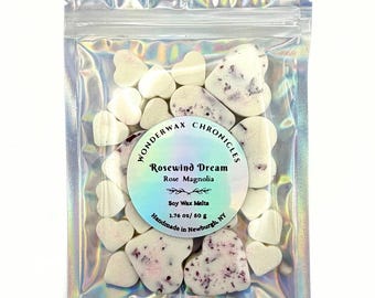 Rosewind Dream Soy Wax Melts | Heart Shaped Rose Magnolia Tarts