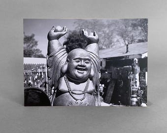Fotografía de Buda feliz: Monumento de Eastham, Cape Cod, tarjeta de 6 x 4 pulgadas (interior en blanco)