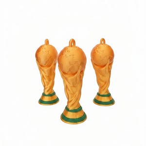 3D Printed World Cup Trophy Keychain | Soccer Fan Gift | FIFA Inspired Trophy Ornament | Sports Keepsake | Custom Team Party Favor