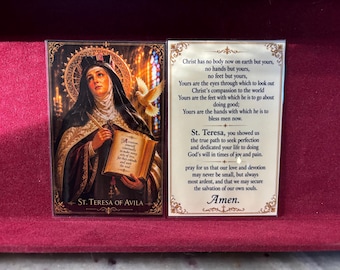 St. Teresa of Avila, Prayer Card