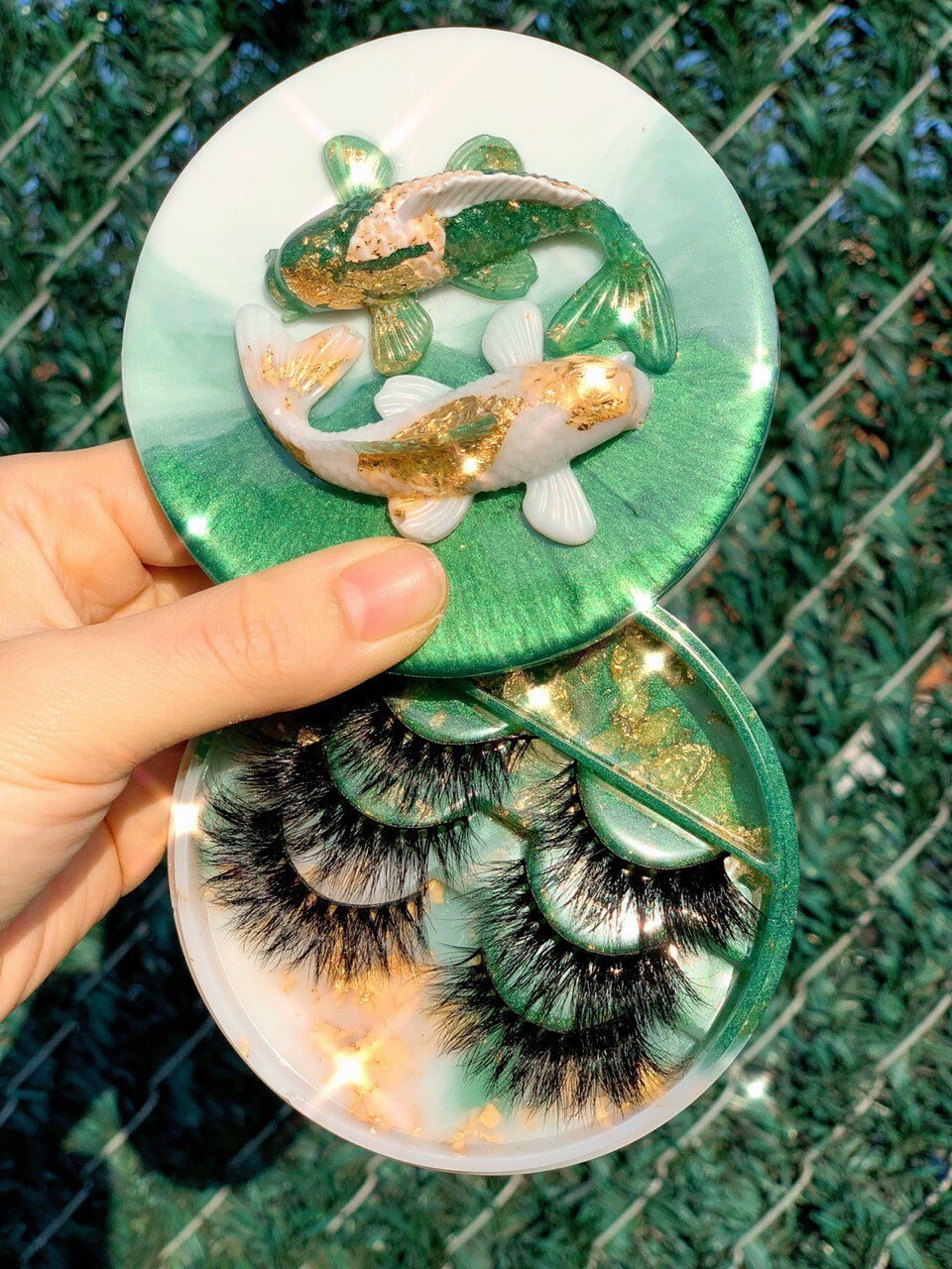 Jade & Milk Bath Koi Fish False Eyelash Case