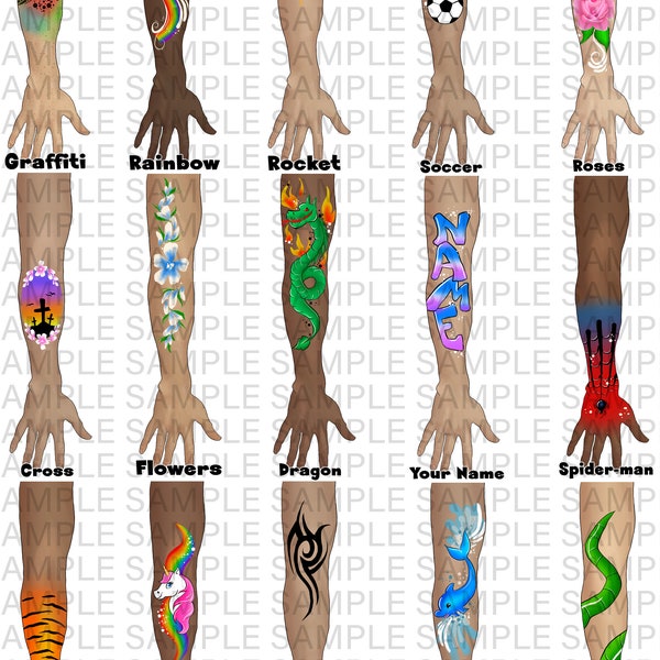 Simple Face Paint Menu - Etsy