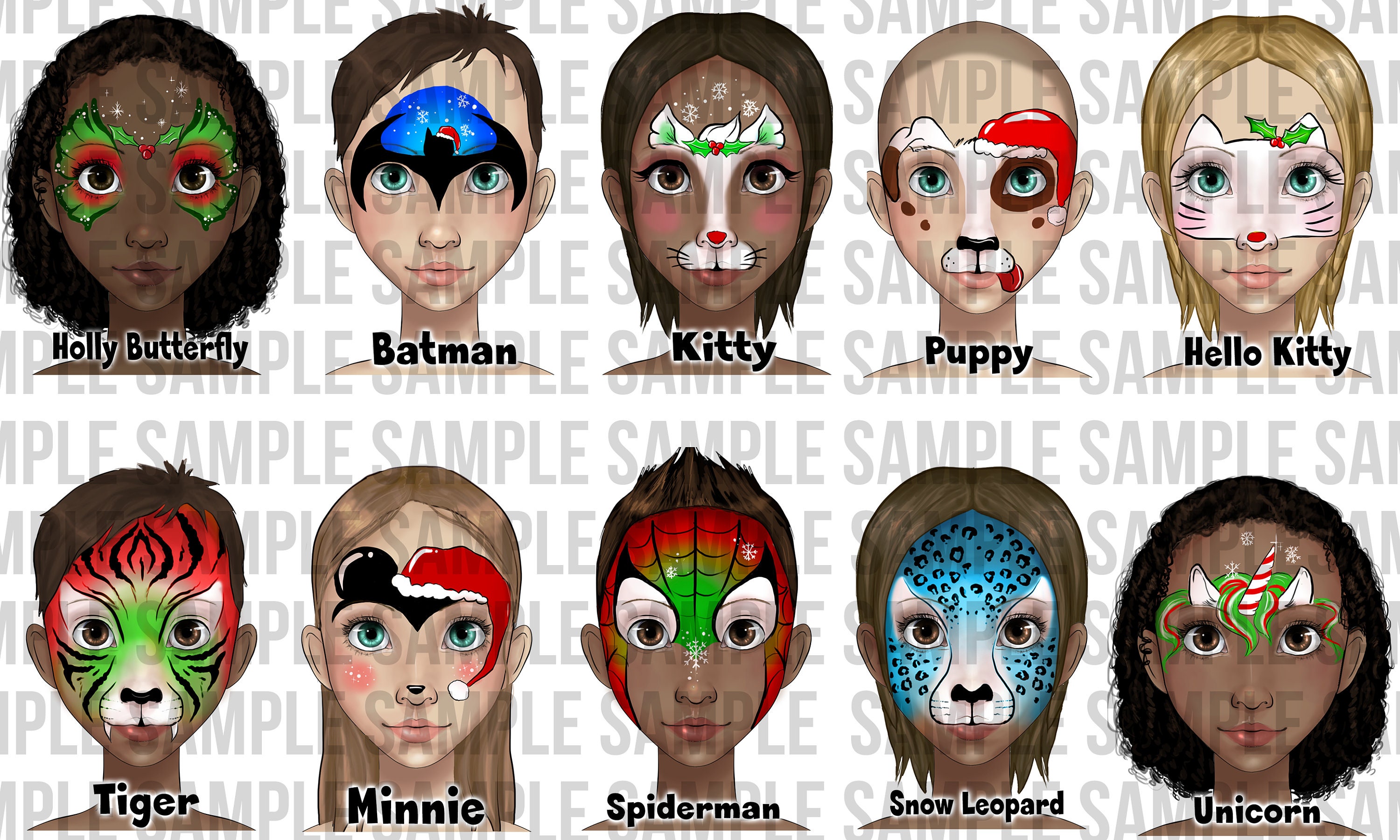 Face Paint Kit For Kids, Face Paints, Face And Body Painting, With 2  Professional Brushes, 15 Colors, 40 Tattoo Templates