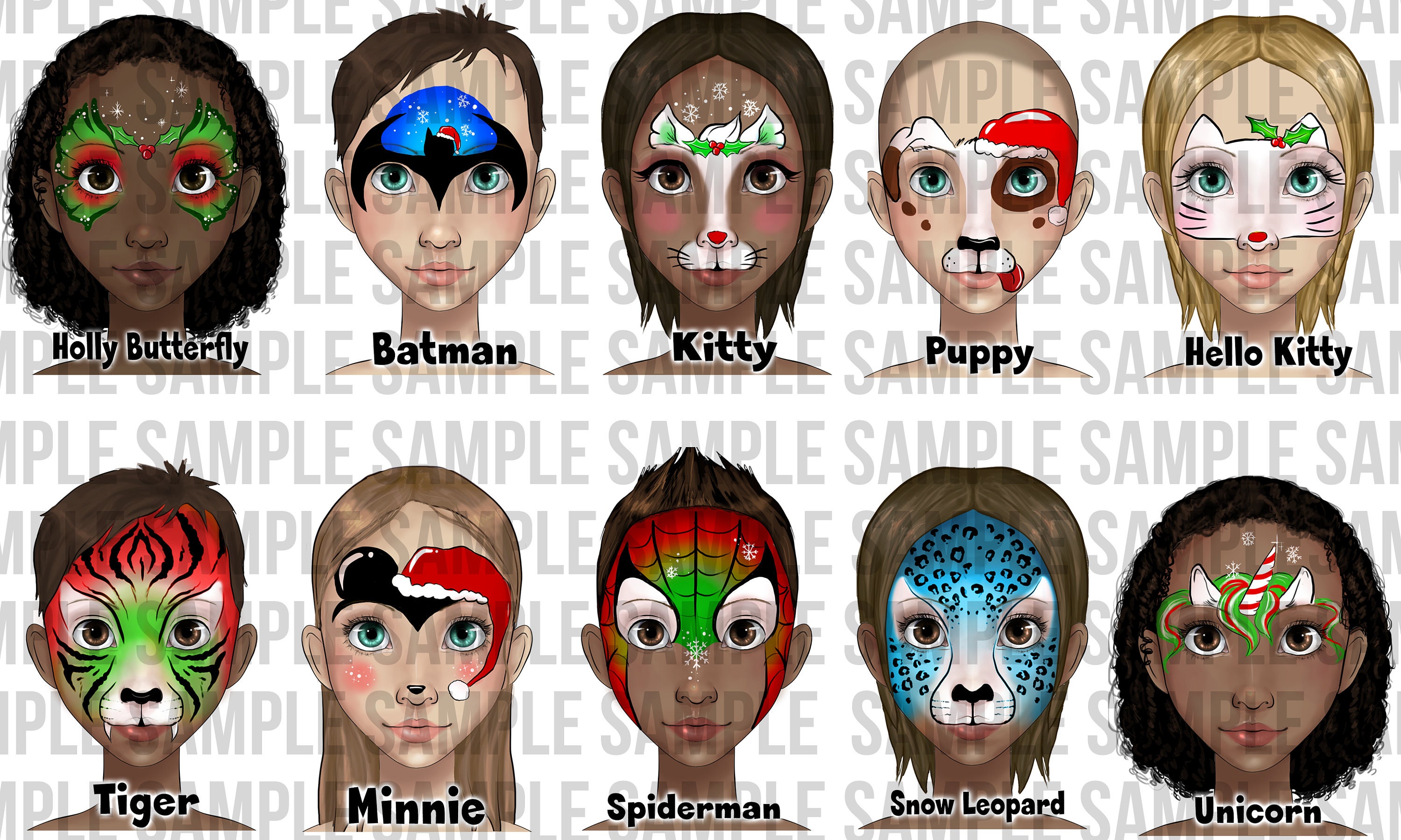 Face Painting Word Board Face Paint Design Menu Board Etsy Canada