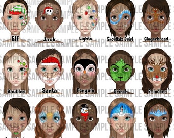 Face Painting Word board, Face paint design menu board, Designs for face painters, digital download word design menu board, Text design menu