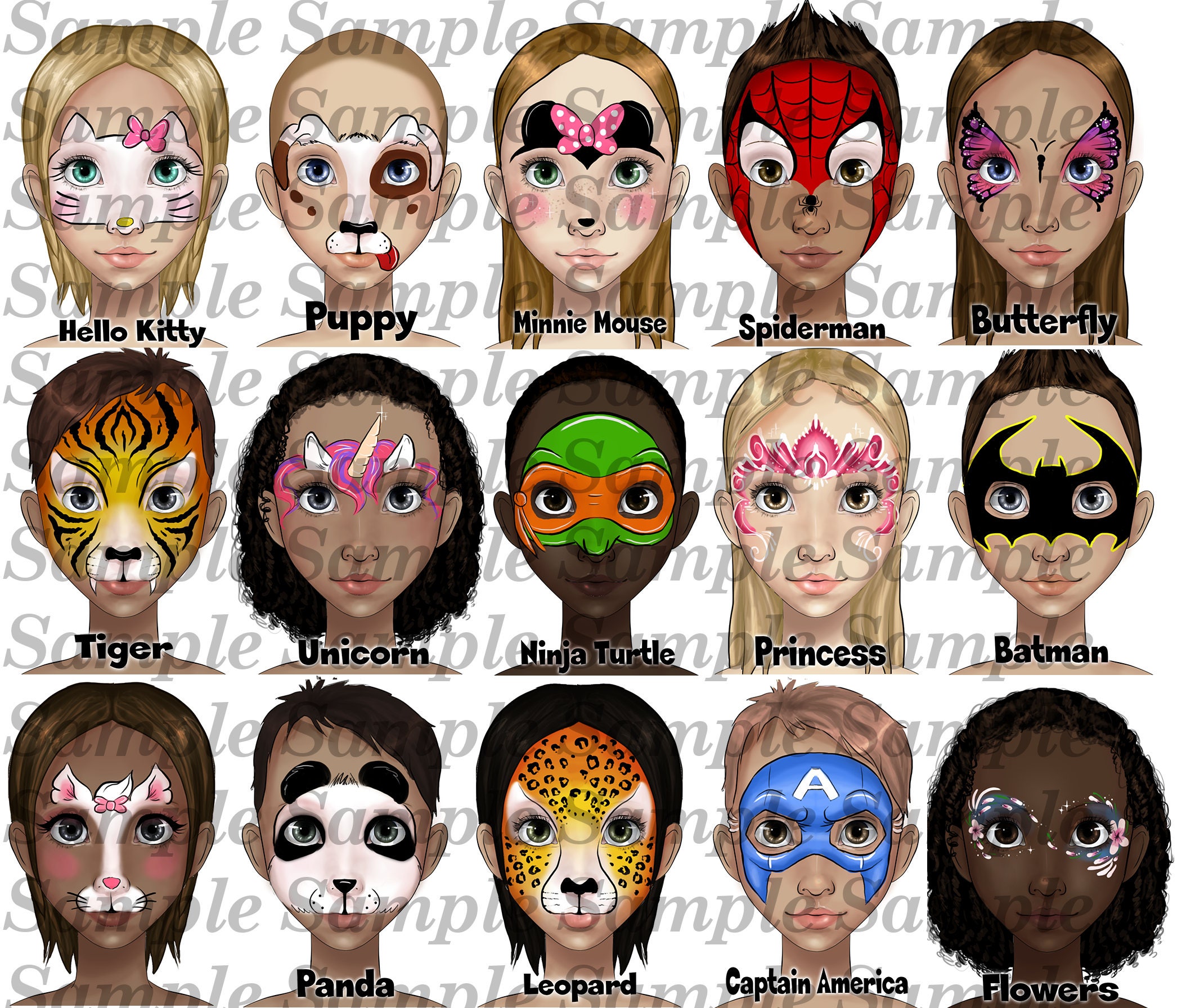 13 EASY Face Paint Designs ideas in 2024  face painting easy, face  painting designs, face painting