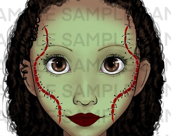 Halloween Horror Face Painting Fall board Face paint design menu board, Designs for face painters, digital download design menu board