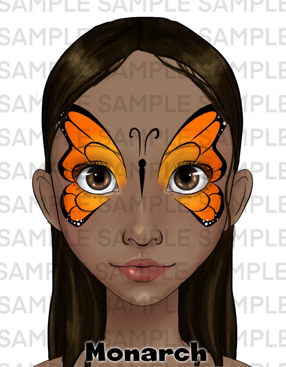 Face Painting Girl Butterfly Board, Face Paint Design Menu Board, Designs  for Face Painters, Digital Download Girly Design Menu Board -  Israel